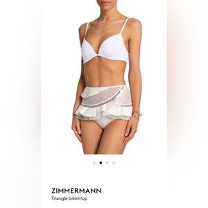 Authentic Zimmerman Triangle Bikini Top White